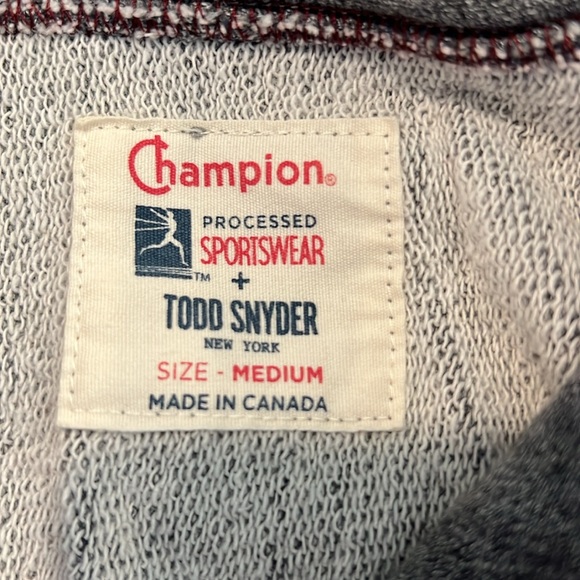 Men’s Champion + Todd Snyder Midweight Popover Hoodie, Size Medium - Picture 3 of 3